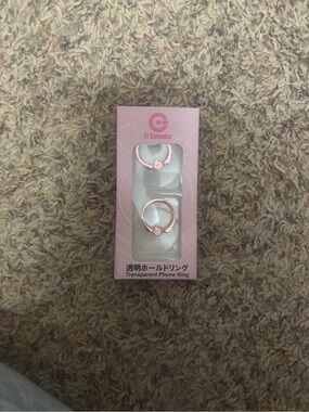 El Sonador Rose Gold Transparent Phone Ring - 2 Pack NIB